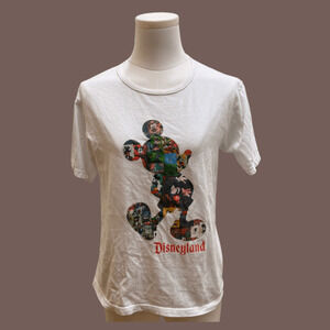 Disneyland Mickey Mouse Tee | White Graphic | Size S | Vintage